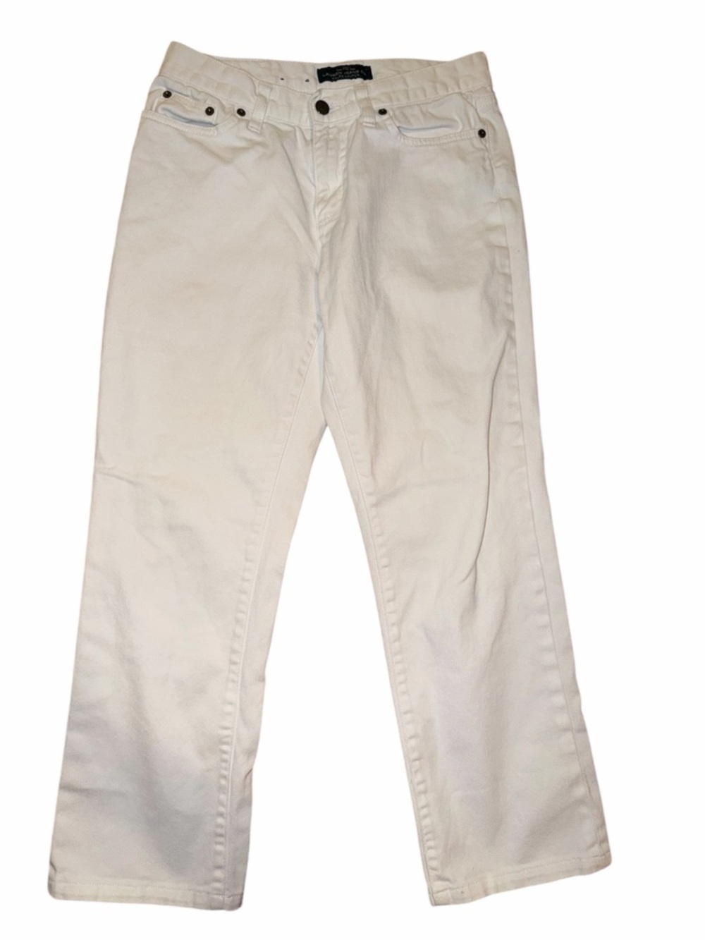 Ralph Lauren White Straight-Leg Jeans